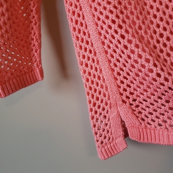Croft & Barrow Pink Double Layer Loose Knit Sweater - Picture 4 of 11